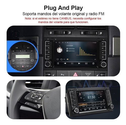 Estéreo Cámara For Vw Touareg Transporter T5 Multivan Gps