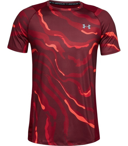Playera Manga Corta Under Armour Caballeros Vino 1353134-61