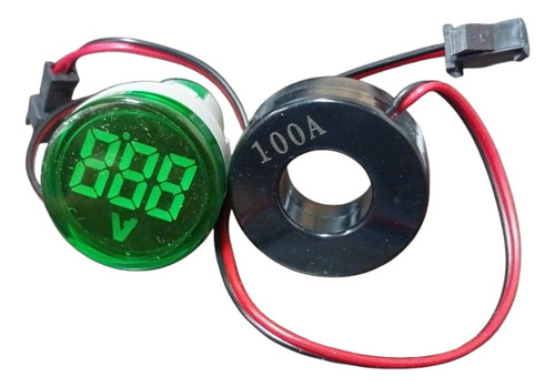 Indicador De Amperaje 0-100a Verde Piloto Amperimetro Andeli