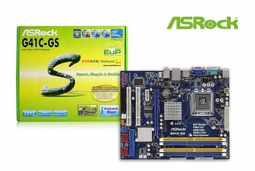 Placa Mãe Asrock G41c-gs Socket Intel Lga 775 Ddr3 Ddr2