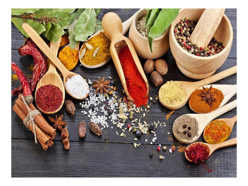 Kit 6 Temperos - Açafrão - Curry - Orégano Pimenta E Páprica