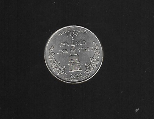 Ltc737. Moneda De 25 Centavos. Estado De Maryland 2000 P