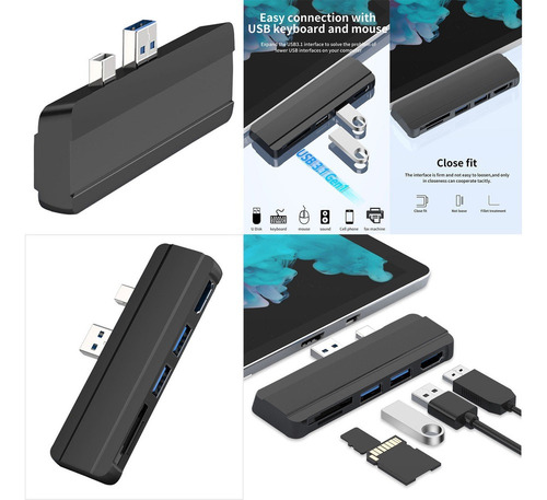 . Adaptador Universal Usb Hub Usb 3.0 Para Surface Pro 3 5