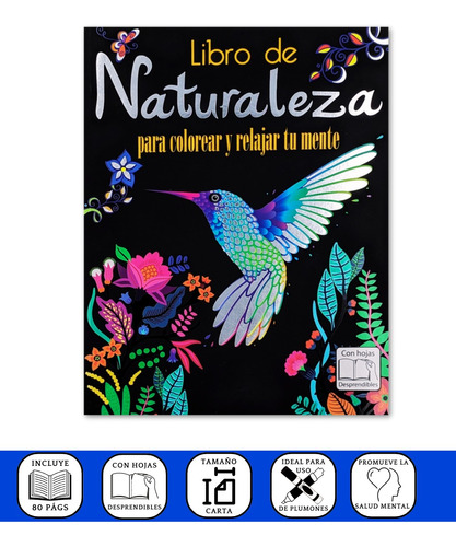 Libro Mandalas Para Colorear Naturaleza Niños Actividades