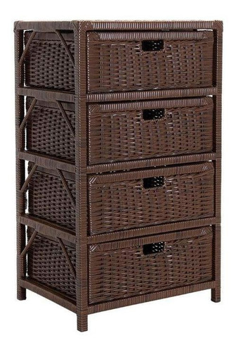 Gaveteiro 4 Gavetas Trama 41x30x72,5 Cm Mr Com