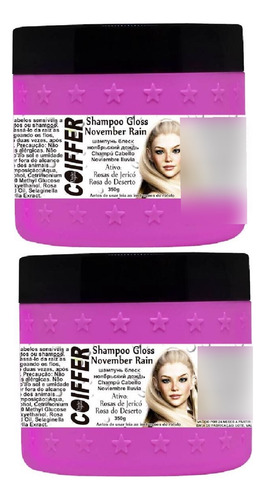 Kit 2 Shampoo Hidratacao Gloss November Rain Coiffer 350g