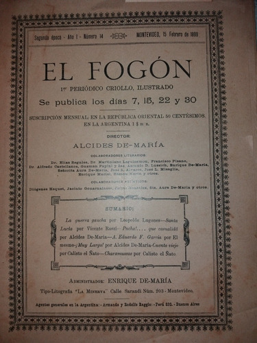 Revista 1899 Padre Fernando Lozano Lazareto Isla Flores