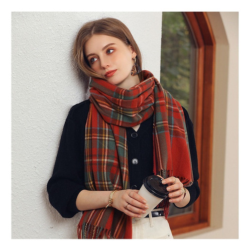 For Bufanda A Cuadros De Invierno For Mujer, Bufanda