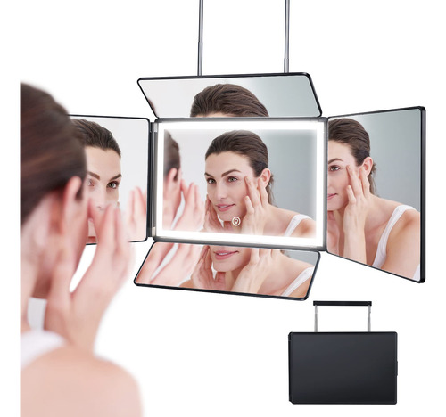 Espejo De 5 Vas, Espejo De 360 Con Luces Led Para Cortar El