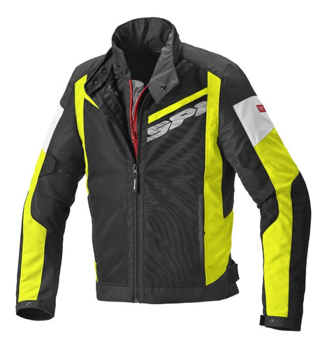 Chamarra De Moto Spidi Breezy Net H2out Negro/ Hivis Ventila