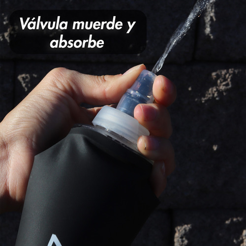 Muvz Botella Para Correr Plegable Soft Flask Válvula Mordida Pack 350ml Y 500ml
