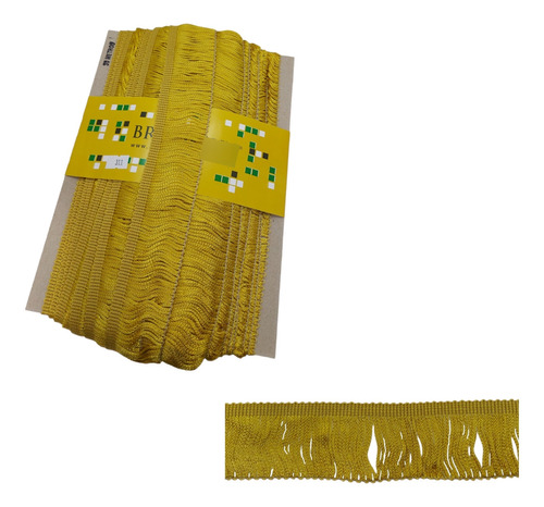 Fleco De Seda Dorado Para Jura De Bandera 5 Cm X 30 Metros