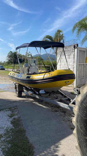 Imagem 4 de 6 de Bote Inflável Zefir 4,20 - Motor 60hp 2t C/ Carreta Rodov.