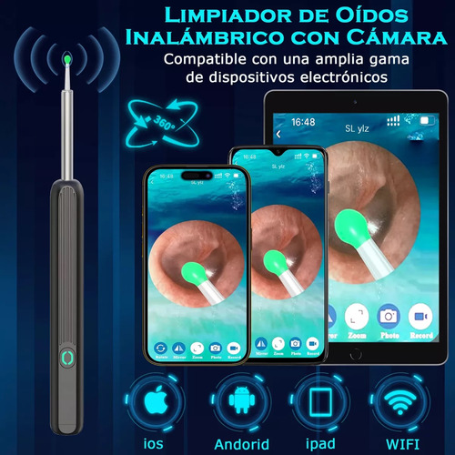 Endoscopio Cámara Inteligente Limpiador Oidos Quita Cerilla