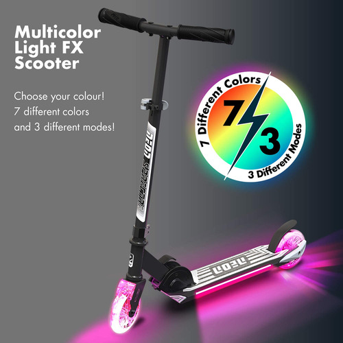 Neon Flash Kids Scooter With Led Lights Light Up Deck &