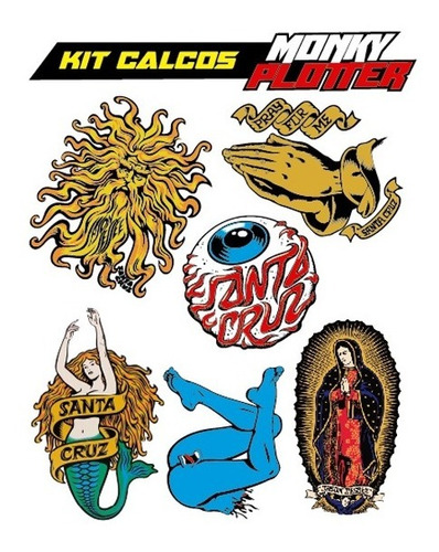 Calcos Santa Cruz  Stickers  Surf Skate  Skateboarding Vol 2