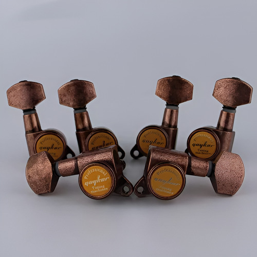 Tarraxa Tarracha Bronze Guyker Com Trava Guitarra Violão 3+3