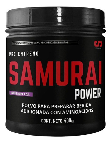 Stamino Labs Samurai Power Pre Entreno Mora Azul 400g