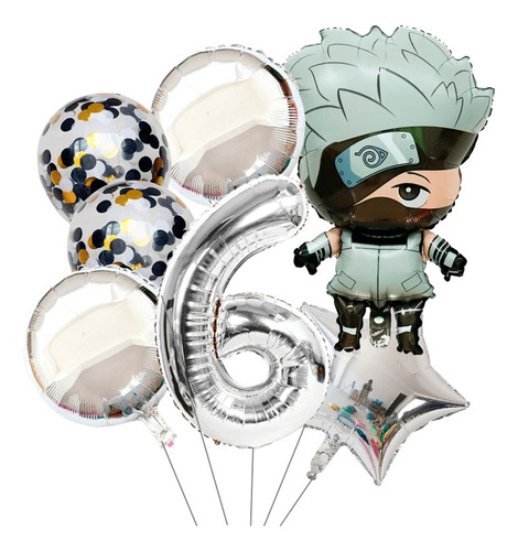 Kakachi Naruto Globos / Pack De 5 Globos /cumpleaños