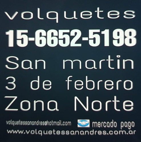 Imagen 1 de 5 de Alquiler De Volquetes San Martin/ 3 De Febrero/ Zona Norte 