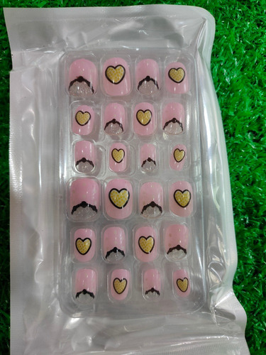 Imagen 5 de 8 de Set De Uñas Postizas Para Niñas Con Pega