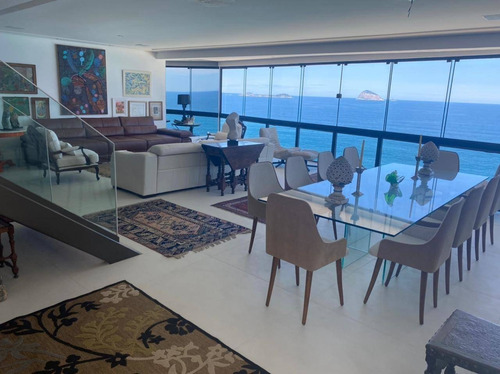 Imagem 1 de 30 de São Conrado Cobertura Duplex Frontal Mar Com Vista Pedra Da Gávea Finamente Decorada Por Arquiteto 4 Suítes 3 Vagas 470m2. - 1873 - 69383469