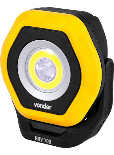 Refletor Recarregável Led 4 Níveis P/ Reparos E Manutenção Amarelo Branco-frio