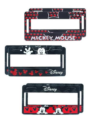 Par Marco Porta Placas Impreso Disney Minnie Y Mickey Mouse