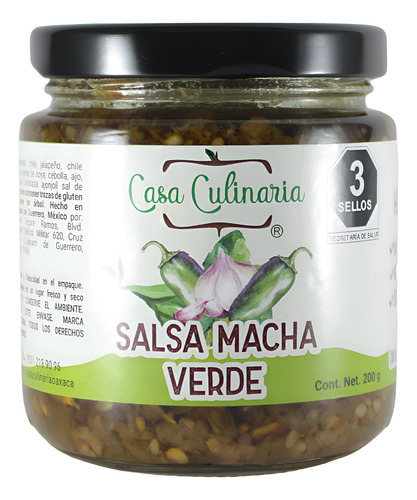 Salsa Macha Verde Con Pepita Y Ajonjolí
