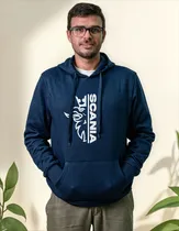 Comprar Buzo Canguro Capucha Hombre Bordado Diseño Scania Aguila