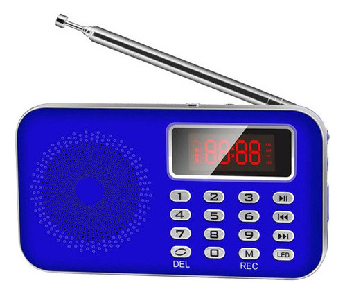 Mini Portátil Radio Reproductor Mp3 Con Auxiliar Ranura