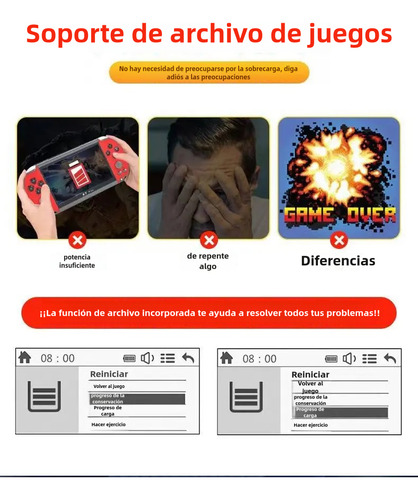 X7 Plus Consola Portátil Con Doble Rocker Pantalla Grande