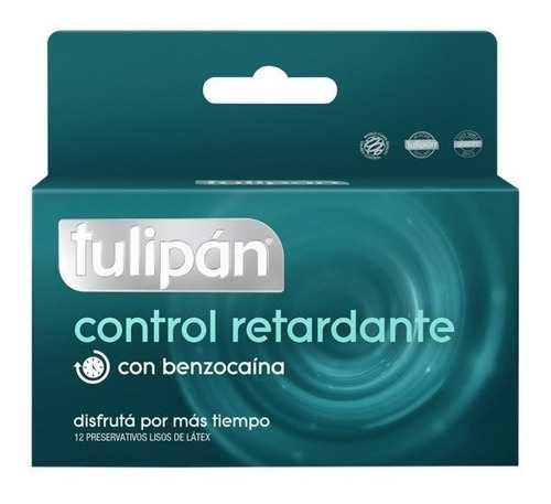 Imagen 1 de 4 de Tulipán Preservativos De Látex Control Retardante Caja X12