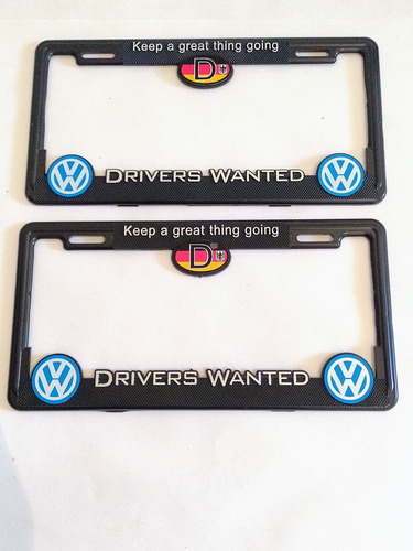 Par Porta Placas Generico Volkswagen Drivers Wanted