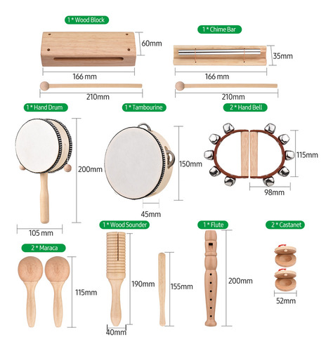 Instrumentos De Percusión: Educación En Madera Para Niñas Y