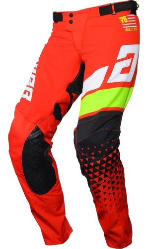 Pantalón Answer Elite Korza Red/white/hyper Acid/black Mx