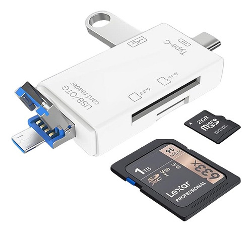 Adaptador Lector Tarjetas Usb Tipo-c Sd Tf Otg Pc Telémóvil