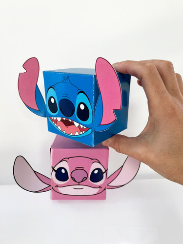 Stich Y Novia Cajitas Imprimibles