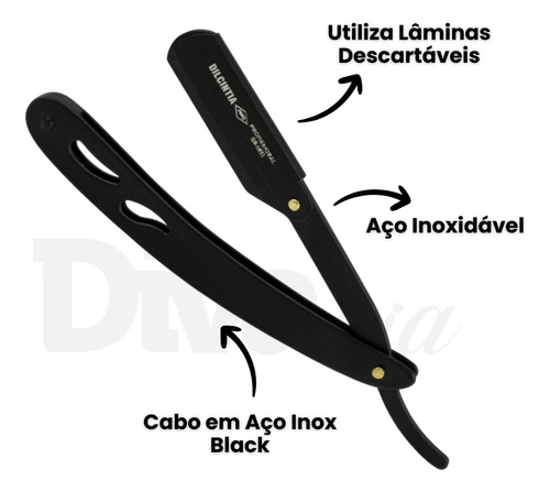 Navalhete Navalha Profissional Cabelo E Barba Dilcintia