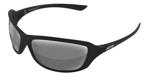 Gafas de sol SPY 44 Link Standard con marco de nailon color negro mate, lente gris de polímero espejada, varilla negra mate de nailon