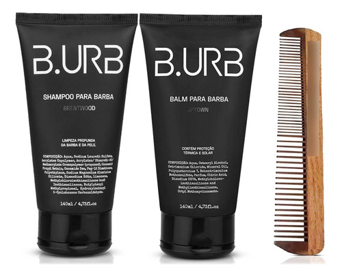 Kit Balm Uptown, Shampoo Brentwood, Pente Duplo Barba Urbana