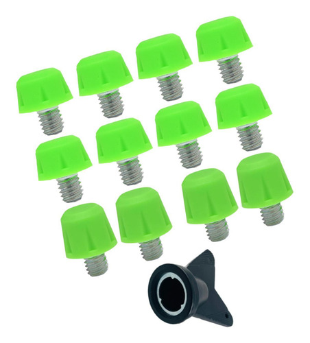 12x Pinos De Chuteira De Futebol Substituição Spikes Verde