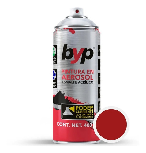 Pintura Aerosol Byp Esmalte Acrílico 400ml Escarlata