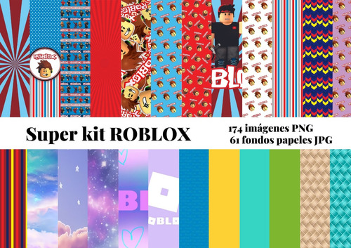 Kit Digital Roblox Png + Fondos Papeles Digitales