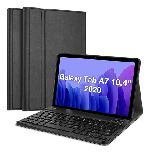 Funda + Teclado Para Galaxy Tab A7 2020 10.4 Negra