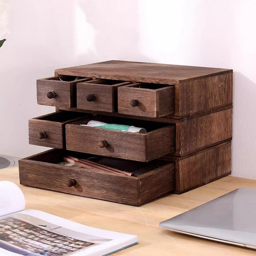 Organizador De Escritorio Con Cajón, Caja De Almacenamiento