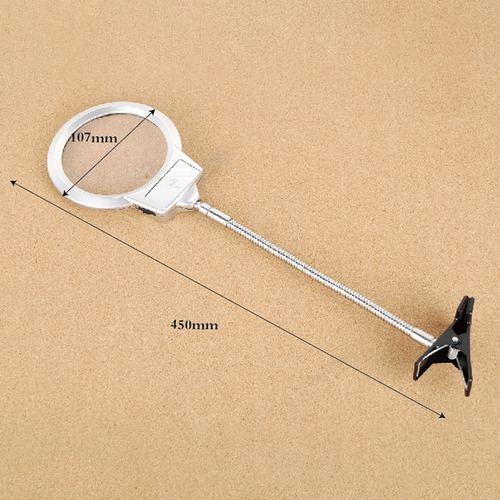 Lupa Con Luz Led Y Pinza Para Leer Y Bordar