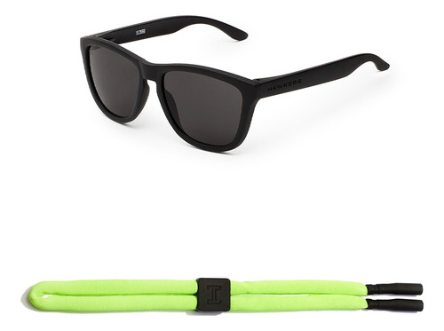 Set Gafas De Sol + Cordón Hawkers Unisex Negro/verde