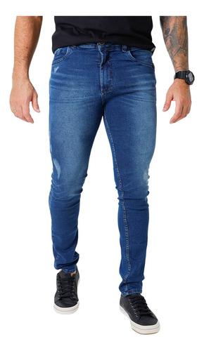 Calça Jeans Masculina Slim Skinny Com Lycra