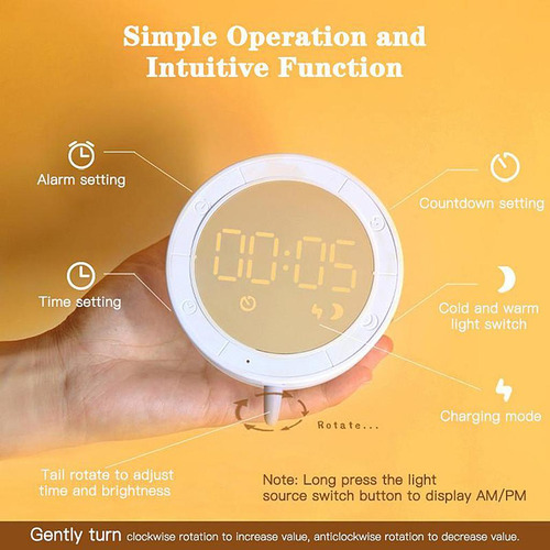 Reloj Despertador Digital De Escritorio Moderno Para Niños